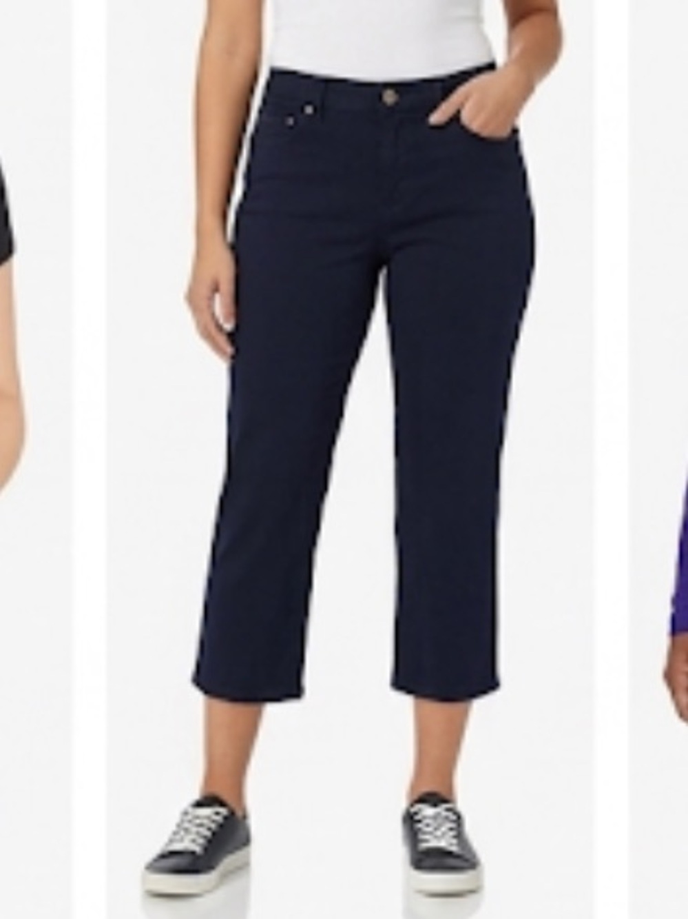 Michael Kors women’s blue capri with rivets at the side of pockets size 8​​​